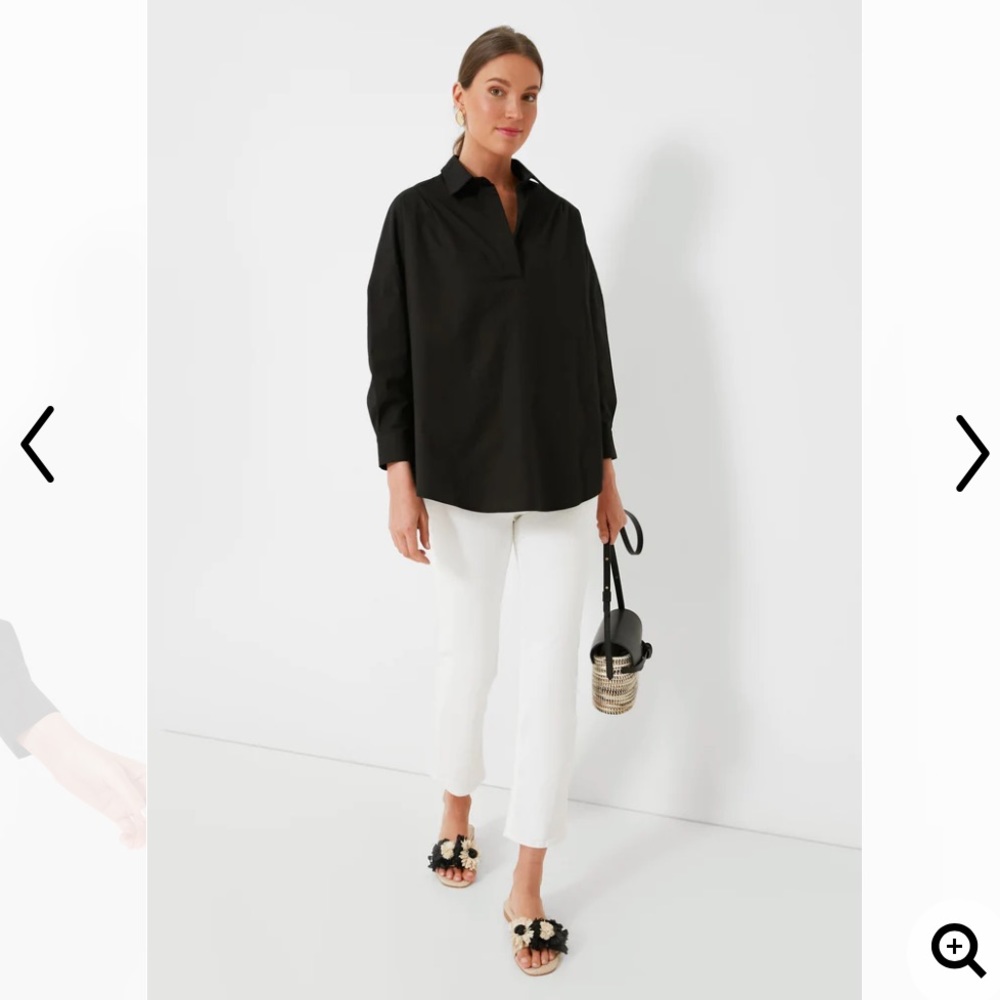 Tuckernuck Black Popover Blouse